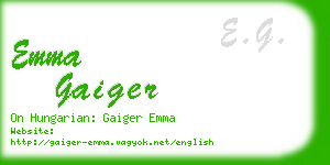 emma gaiger business card